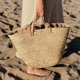 Handtasche NATURAL mit Lederriemen