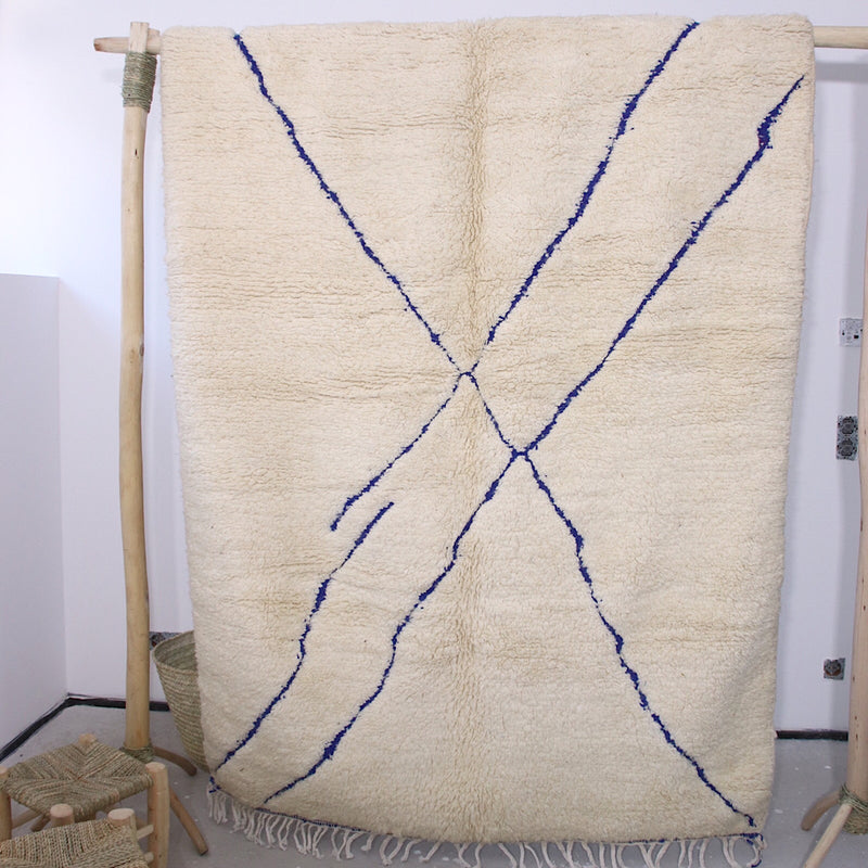 Teppich Beni Ourain „BLUE ABSTRACT“