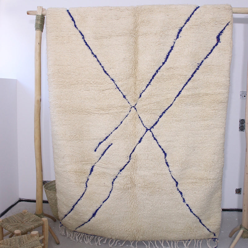 Teppich Beni Ourain „BLUE ABSTRACT“