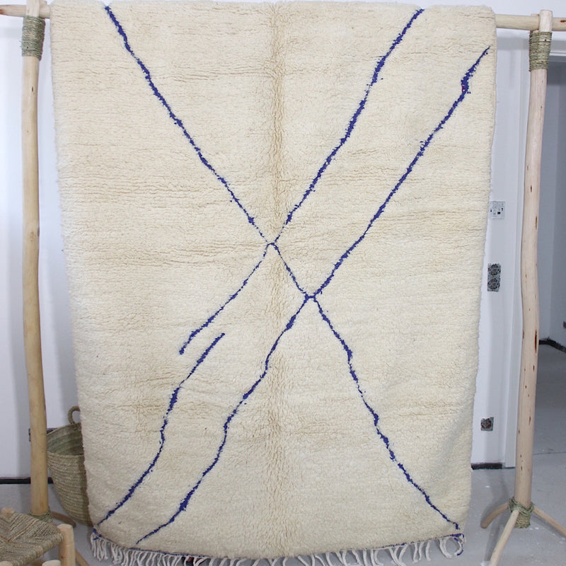 Teppich Beni Ourain „BLUE ABSTRACT“