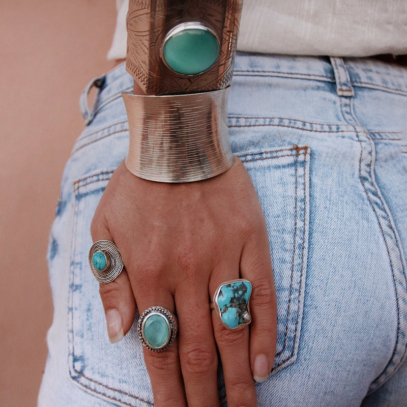 925-er Silver Ring OCEAN